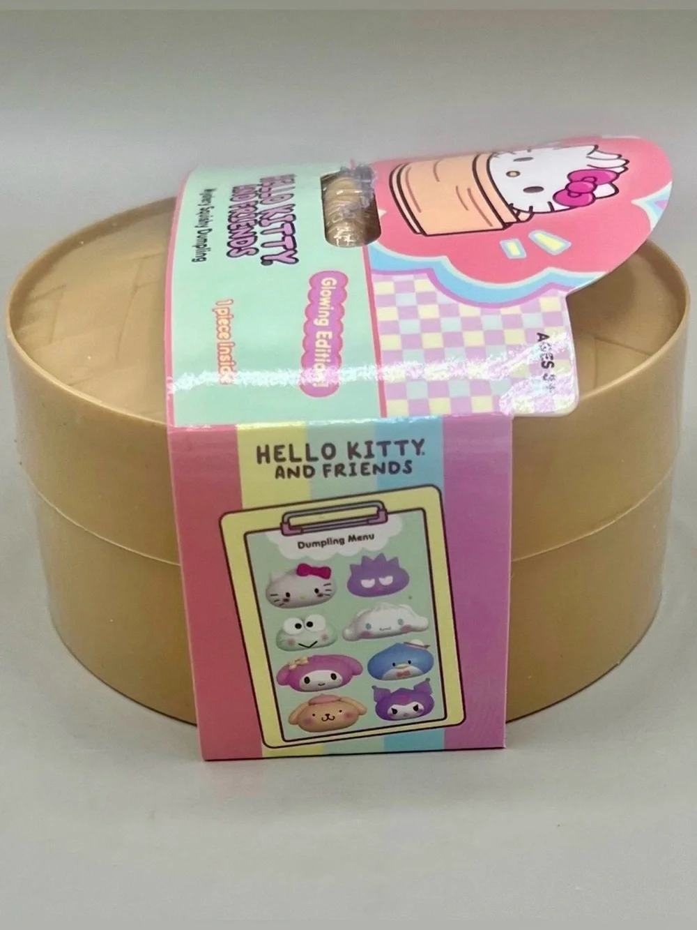 Sanrio HELLO KITTY Glowing Edition ✨Mystery Dumpling 4” Squishy NEW